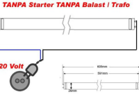 Rangkaian Lampu TL LED Tanpa Ballast & Starter